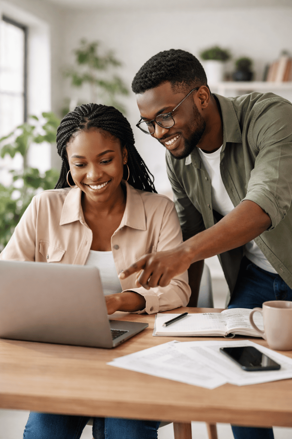 Student learning with laptop